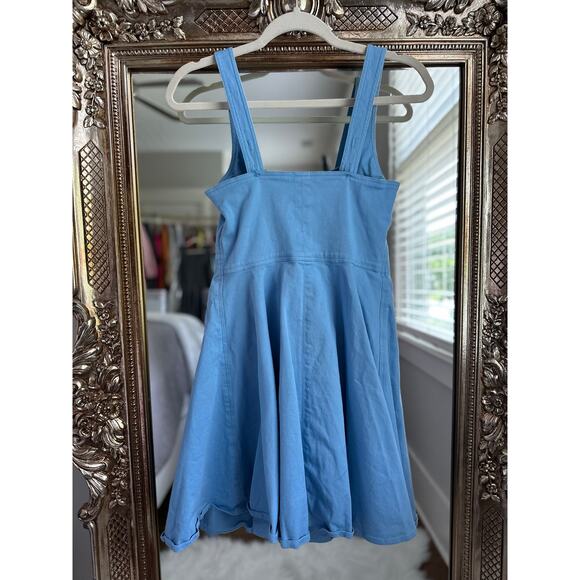 Color Me Courtney Alle Utility Dress Baby Blue Mini Size 4 - Picture 4 of 8